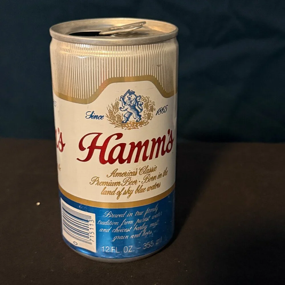 Hamm's Beer aluminum pull-tab tin vintage beer can
